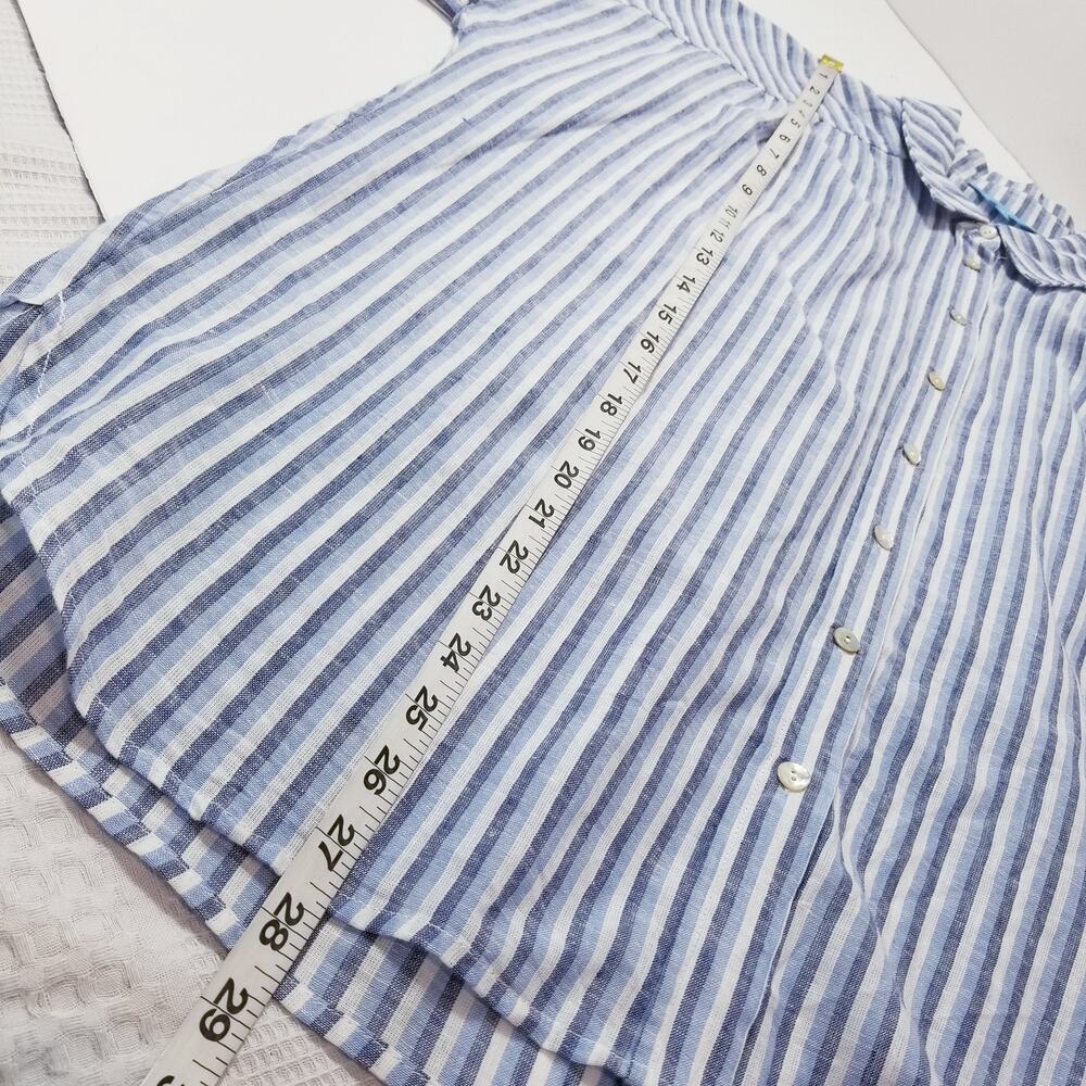Draper James Rsvp Linen Blend Striped Button Fron… - image 5